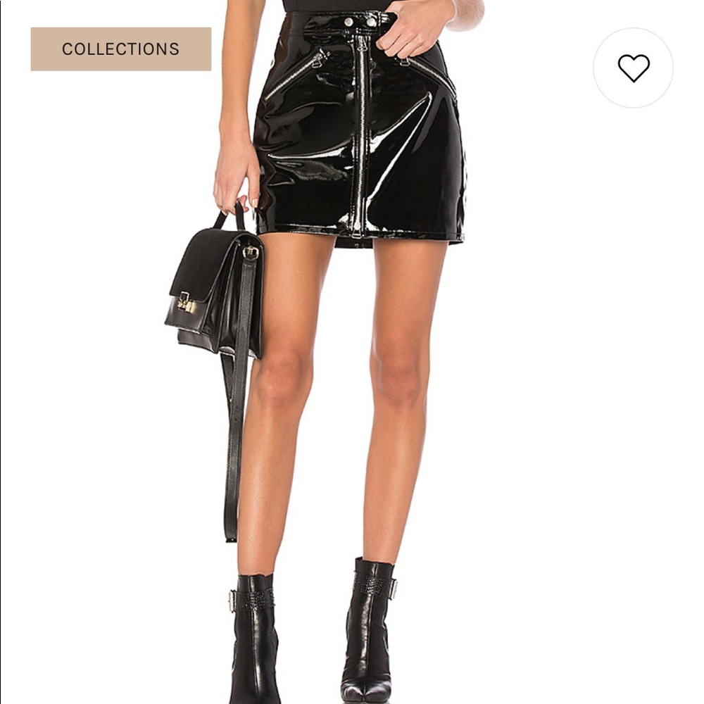 Rag & Bone Racer Skirt Patent Leather